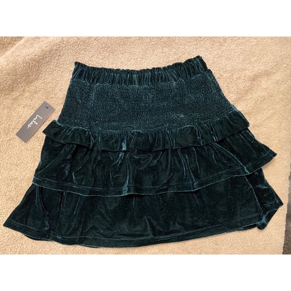 HP! Velvet Green Skirt - Picture 4 of 5